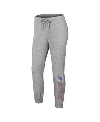 Women's Heather Gray New York Rangers Knit Long Sleeve Tri-Blend T-shirt and Pants Sleep Set