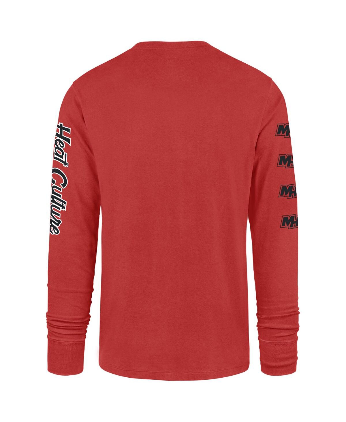 Men's '47 BrandMiami Heat 2023/24 City Edition Triplet Franklin Long Sleeve T-shirt - Red