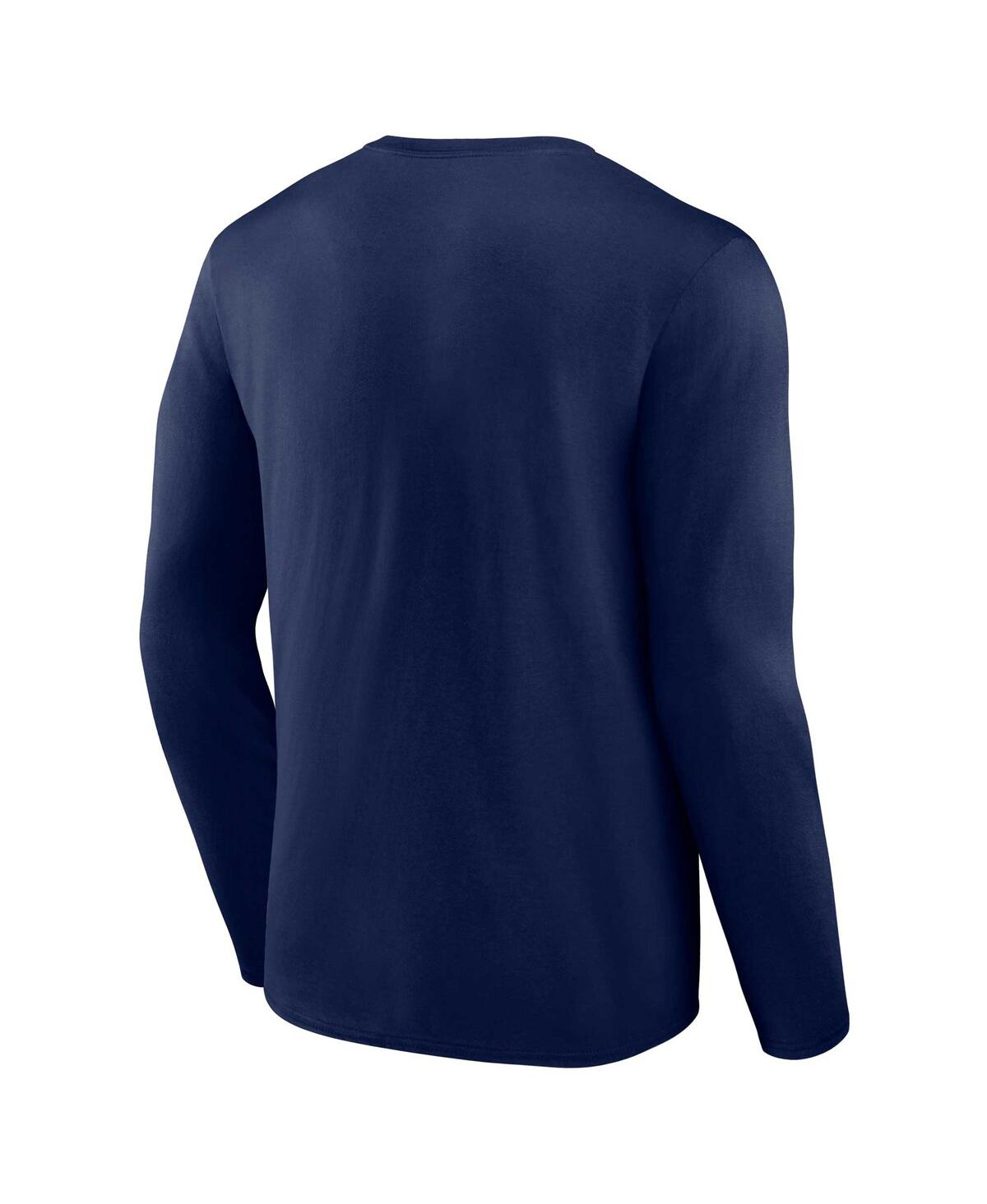 Fanatics Men's  Navy Distressed Navy Midshipmen Arch Over Logo Long Sleeve T-shirt In Navy