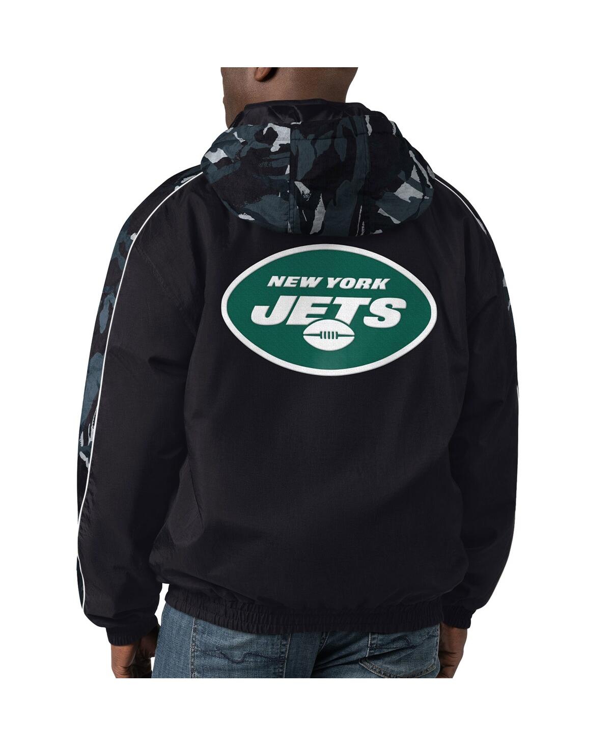 Shop Starter Men's  Black New York Jets Thursday Night Gridiron Full-zip Hoodie Jacket