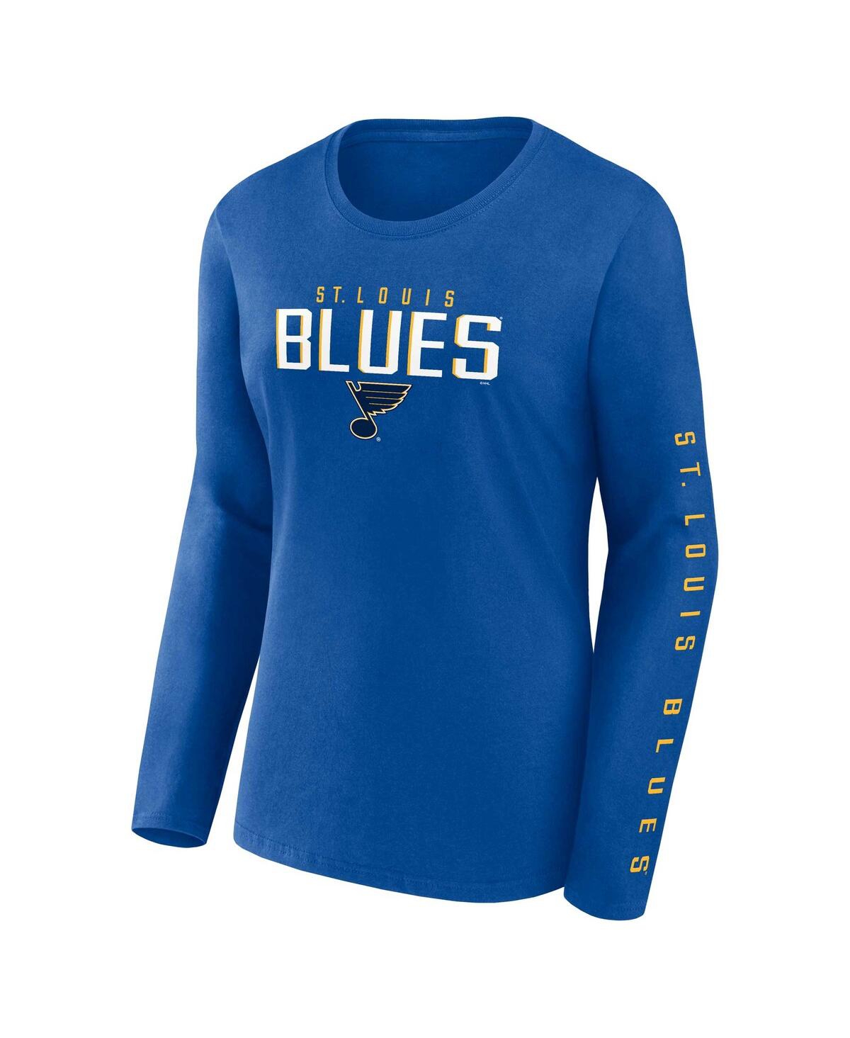 Fanatics Branded  Blue St. Louis Blues Long And Short Sleeve Two-pack T-shirt Set In Blue