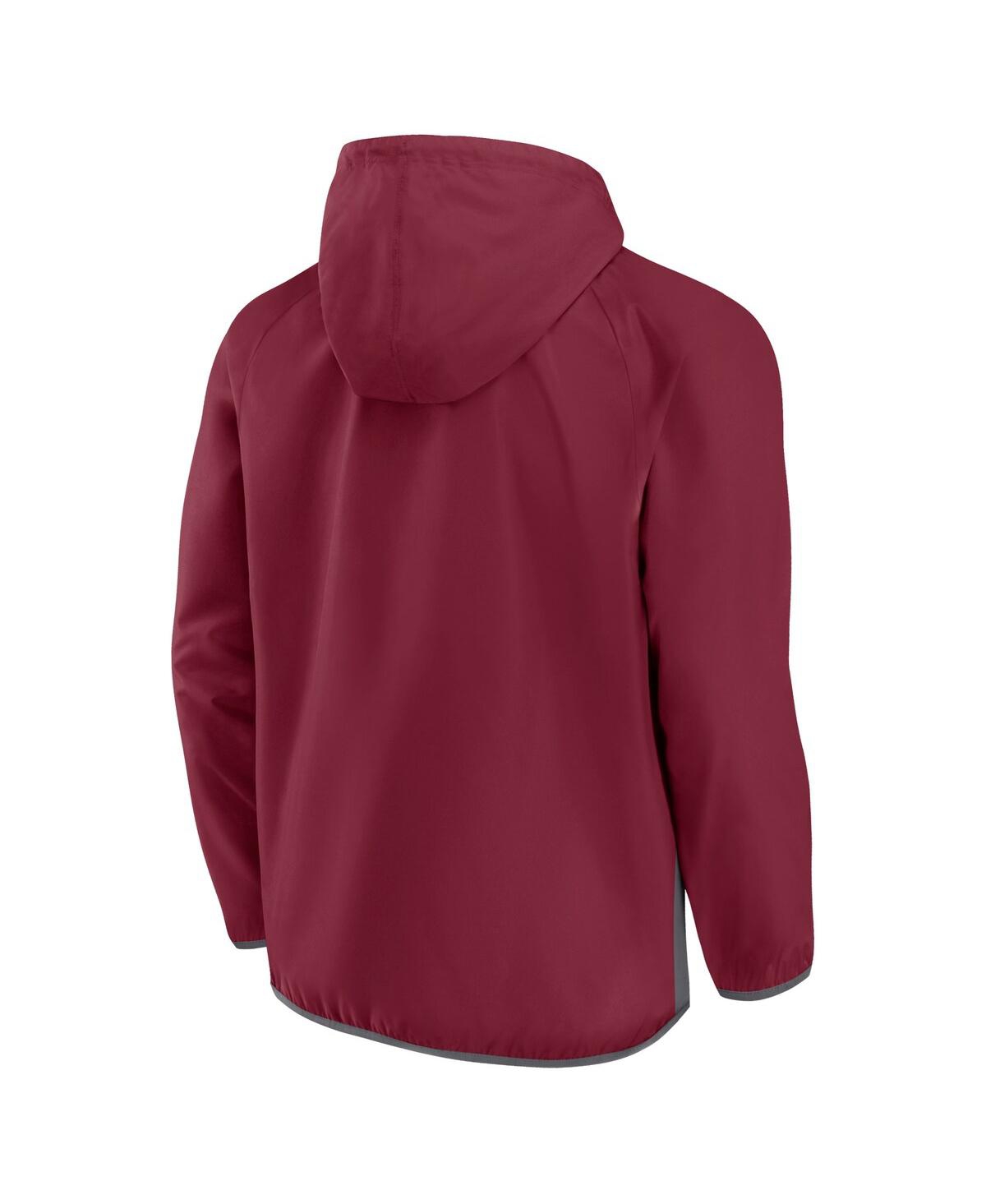 Men's Fanatics Gray Cleveland Cavaliers Anorak Flagrant Foul Color-Block Raglan Hoodie Half-Zip Jacket - Gray