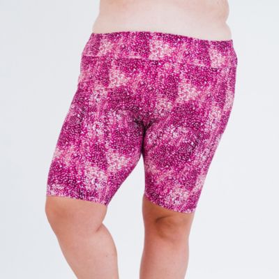 Plus Size Chlorine Resistant High Waisted Long Bike Swim Shorts