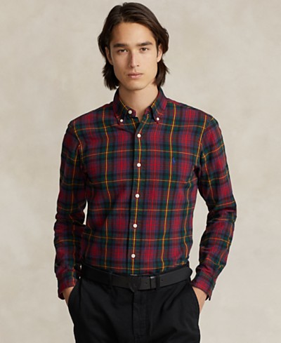 G.H. Bass & Co. Men's Plaid Flannel Long-Sleeve Shirt - Macy's