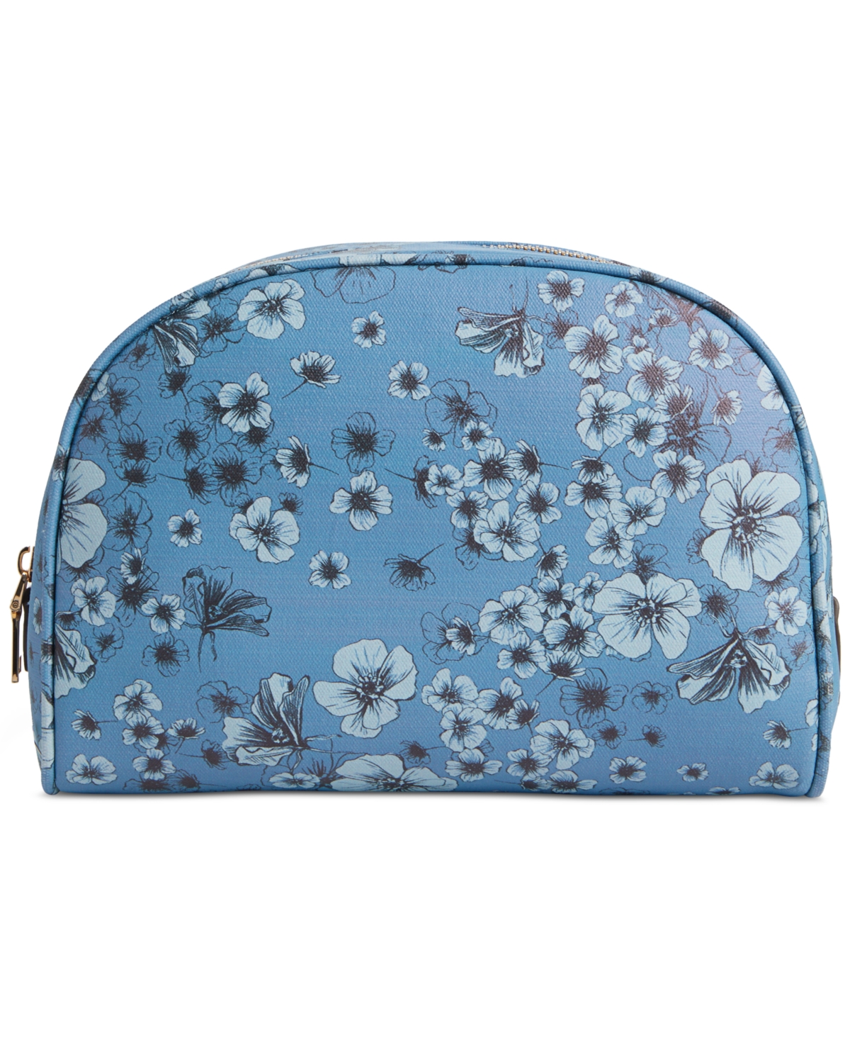 Flower Show Large Canvas Dome Pouch, Created for Macy's - Blue Floral Multi