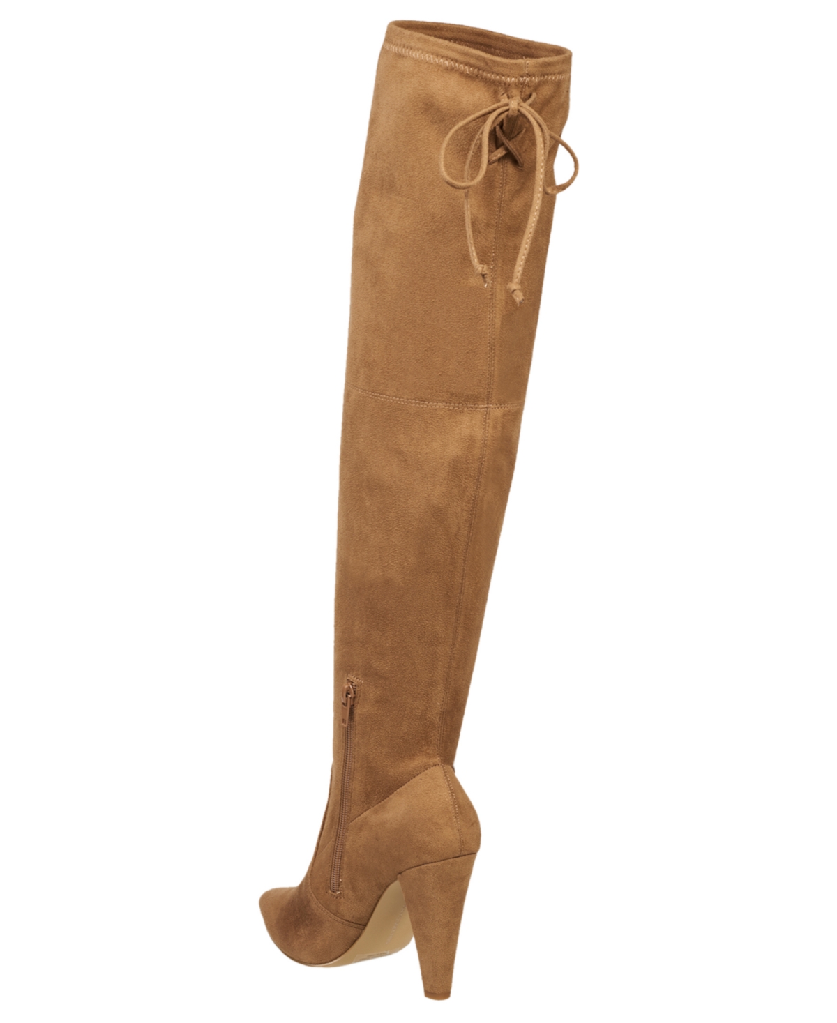 French Connection Women's Jordan Cone Heel Lace-up Over-The-Knee Boots - Tan- Faux Leather