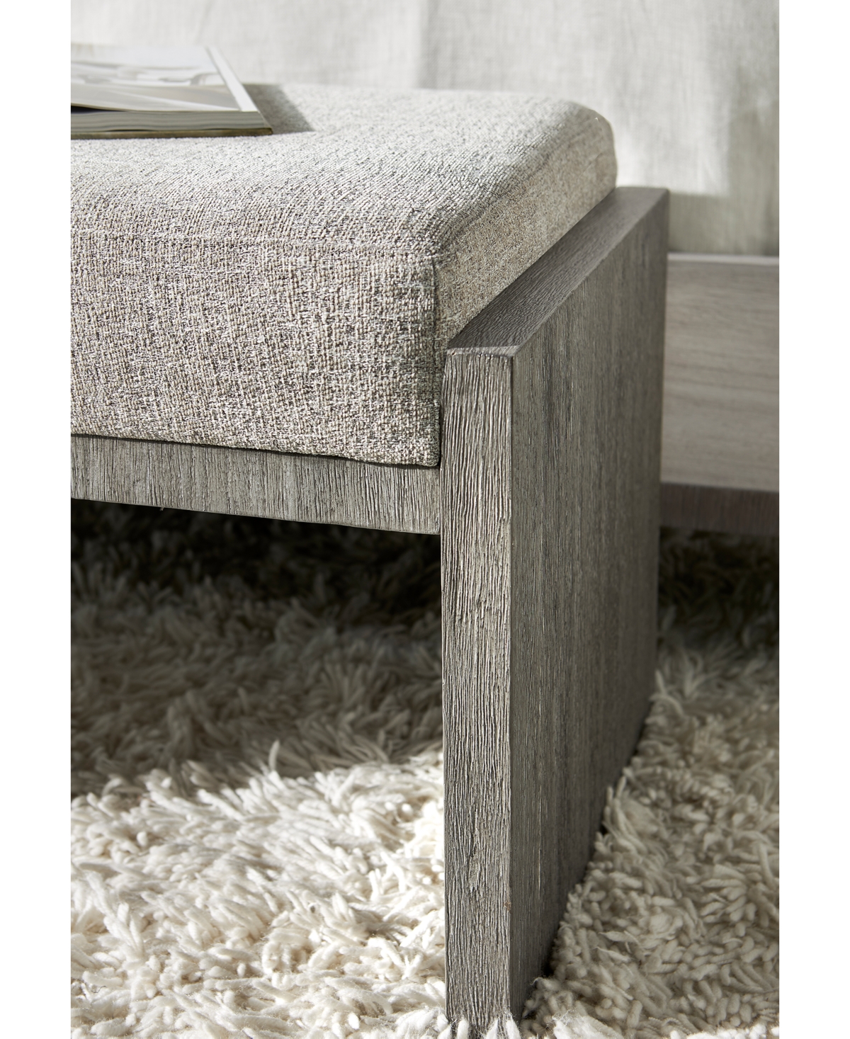 Bernhardt Foundations Bench In Grey