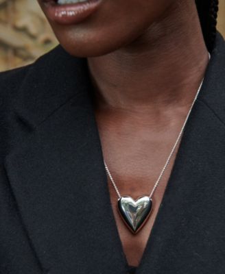 Heart Chain & Cord Pendant Necklace, 20-1/2" + 3" extender