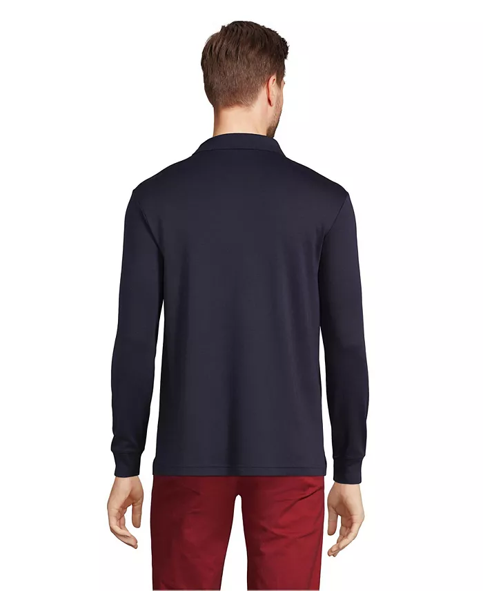 Men's Long Sleeve Cotton Supima Polo Shirt - thumbnail 6