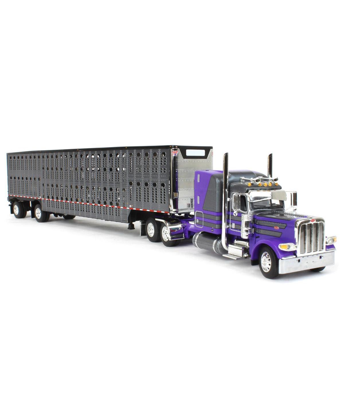 First Gear Dcp 1/64 Peterbilt Model with Mid-Roof Sleeper & Wilson Silver star Livestock Trailer