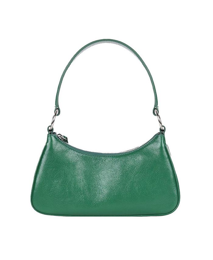 HYER GOODS Upcycled Patent Leather Mini Shoulder Bag Glazed Green - Macy's