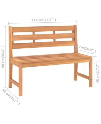Garden Bench Warm Teak Solid Teak Wood Medium Durable