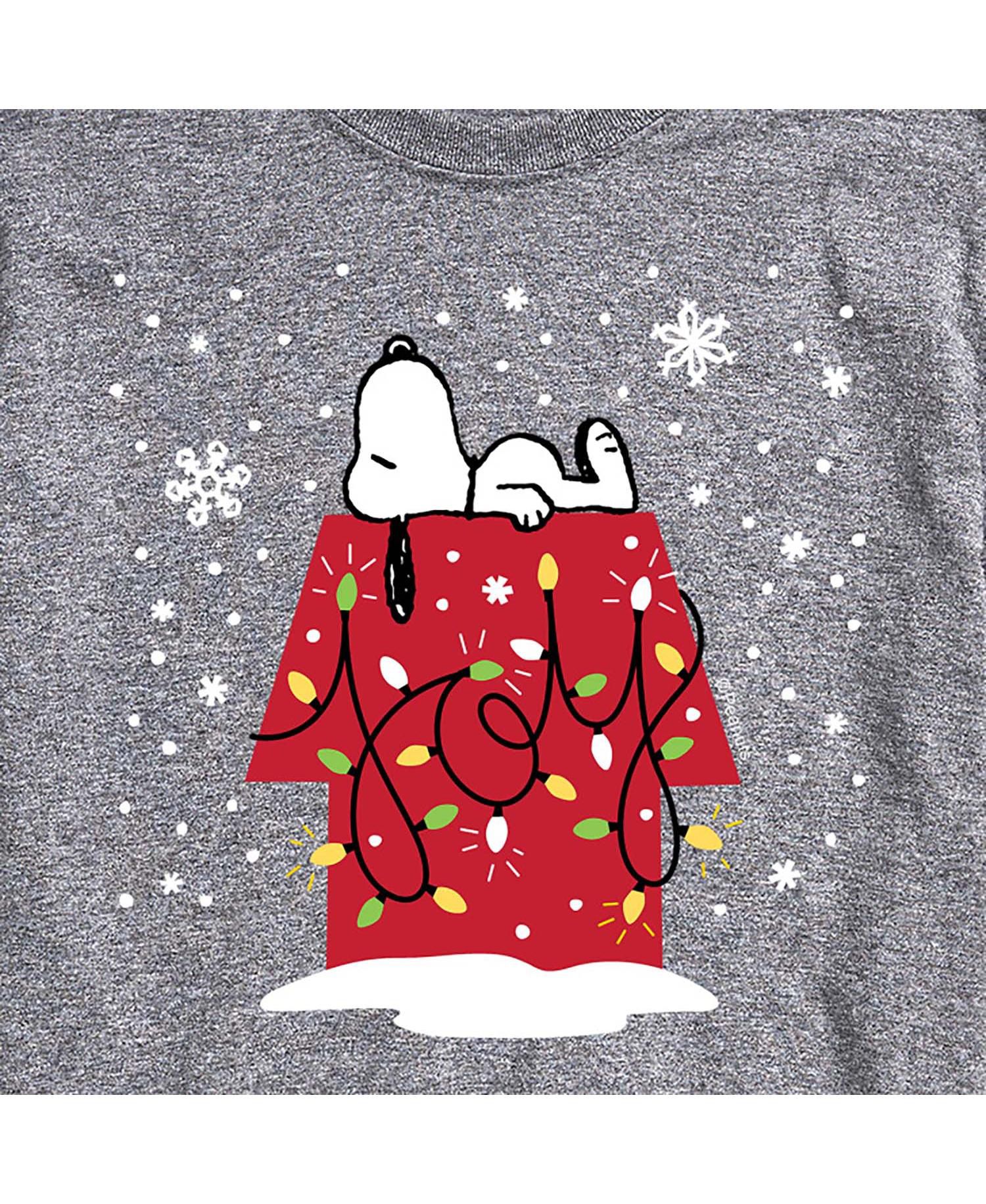 Men's Snoopy Holiday Dog House Short Sleeve T-shirt