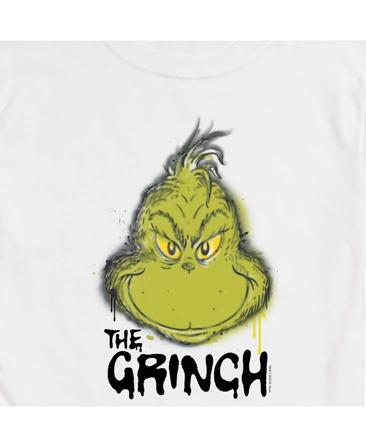 Airwaves Men's The Grinch Grinch Face Short Sleeve Tee