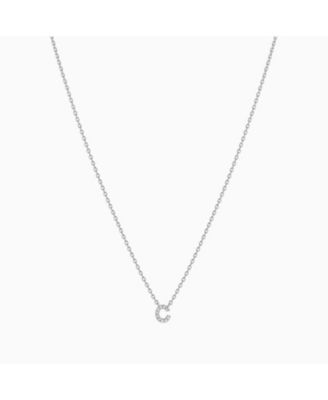 Crystal Initial Necklace Personalized Dainty Everyday Jewelry - Silver - c 41$