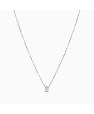 Crystal Initial Necklace Personalized Dainty Everyday Jewelry - Silver - e 41$
