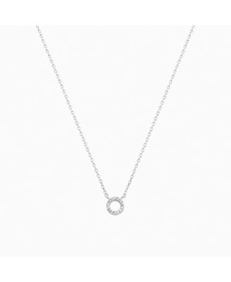 Crystal Initial Necklace Personalized Dainty Everyday Jewelry - Silver - o 41$