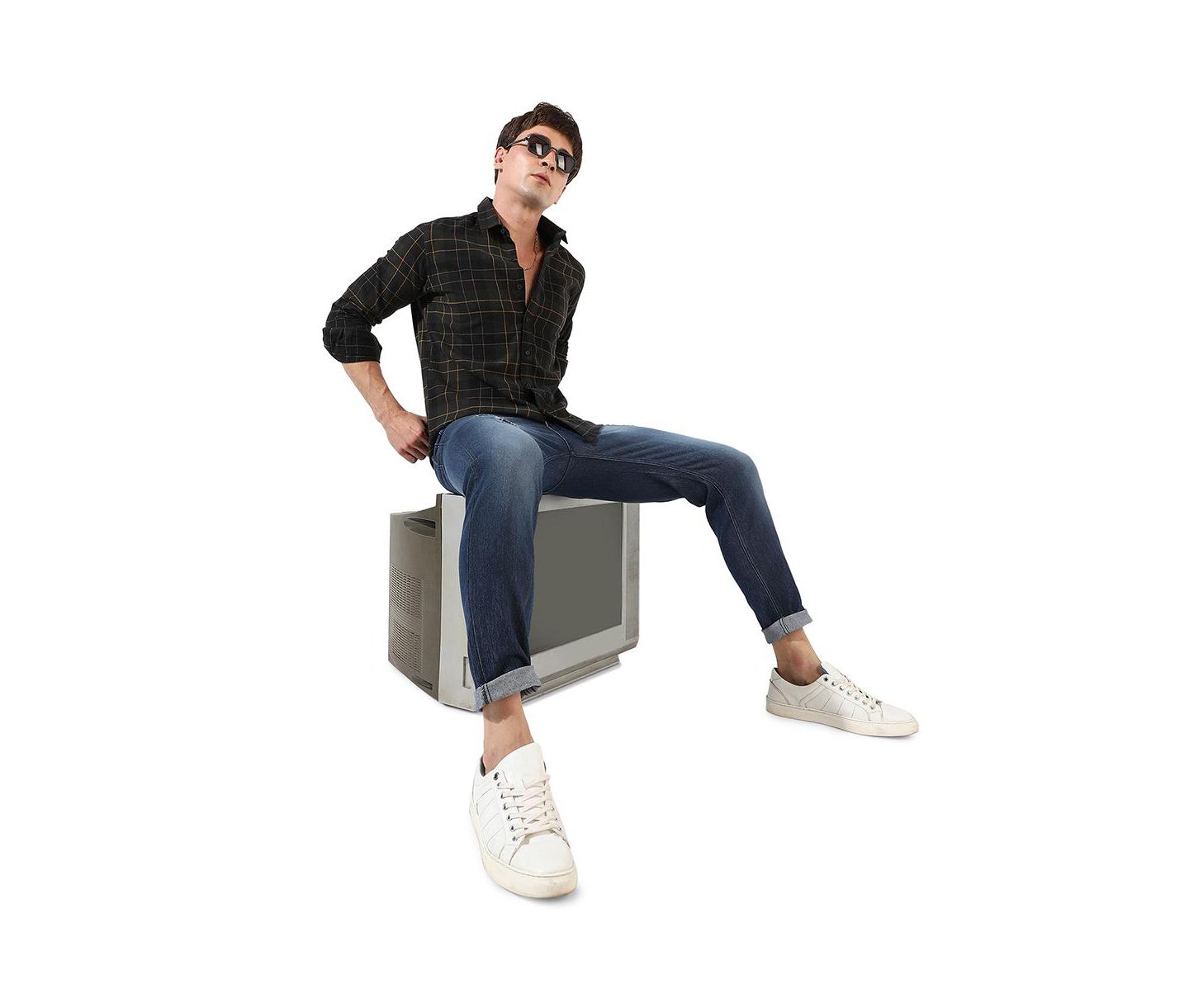 Мужская рубашка Cahoot Checkered Casual, цвет: Тёмный зелёный — фото 2