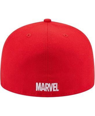 Men's Red Spider-Man Faces 59FIFTY Fitted Hat