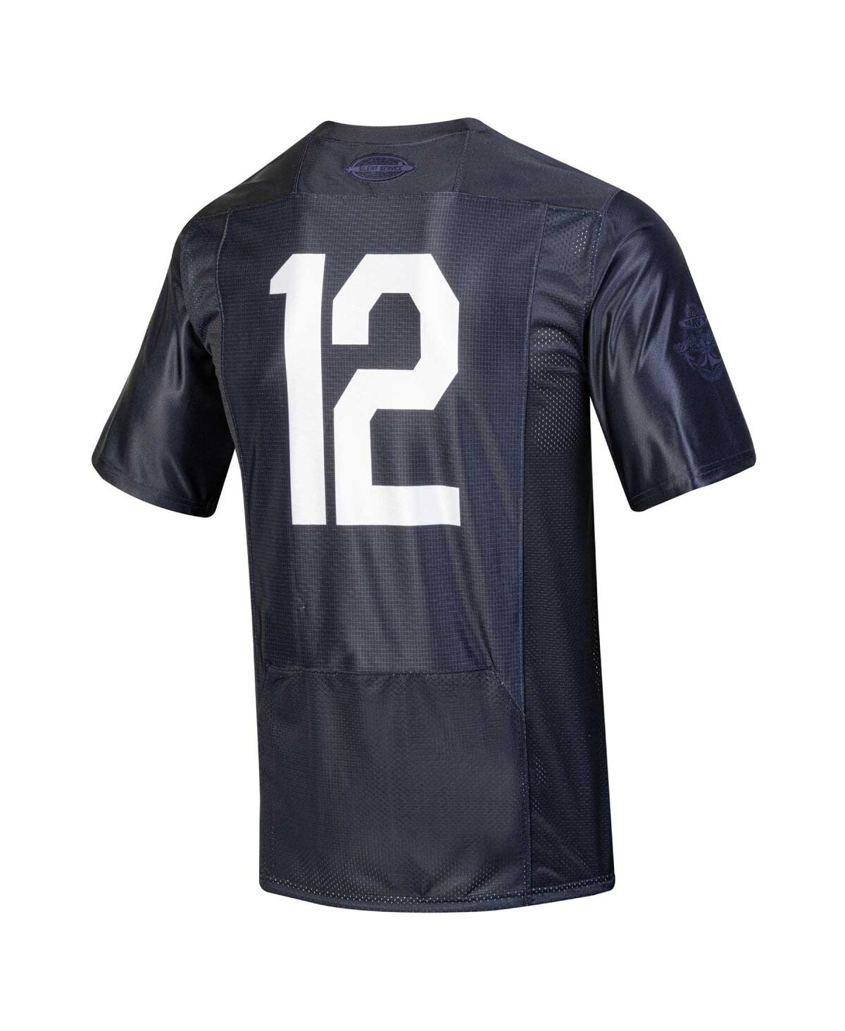 Big Boys Under Armour #12Navy Midshipmen Silent Service Replica Football Jersey - Navy