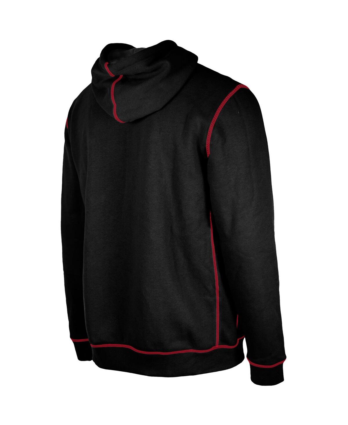 Men's New EraPhiladelphia 76ers 2023/24 City Edition Satin Stitch Elite Pack Pullover Hoodie - Black