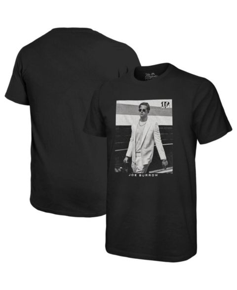 Мужская футболка Majestic Threads Joe Burrow Black Cincinnati Bengals Oversized Player Image