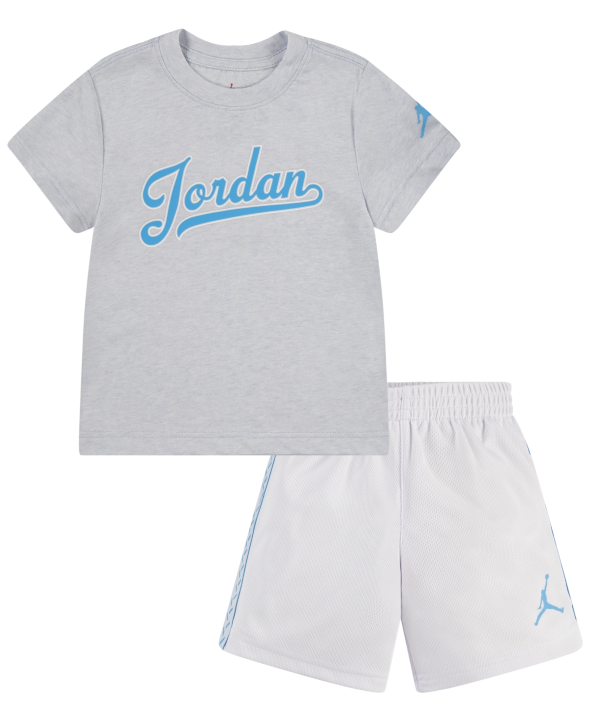 Shop Jordan Little Boys Flight Mvp Tee And Mesh Shorts Set In White