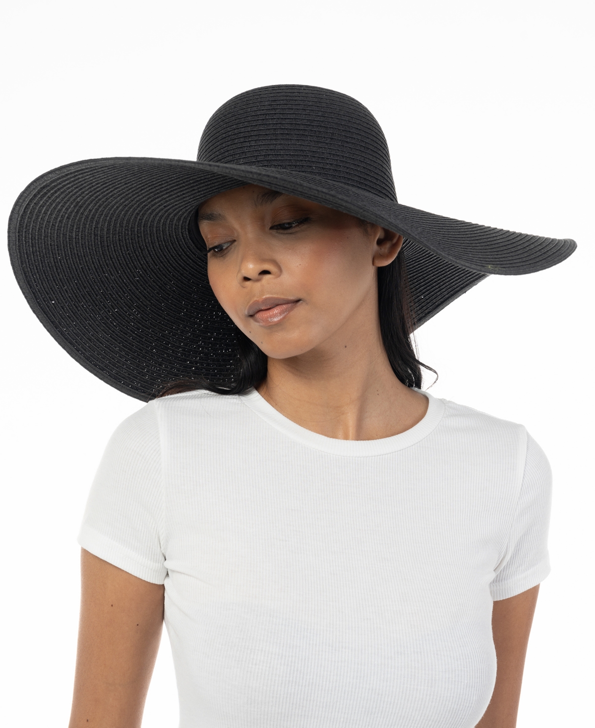 Women's Oversized Floppy Hat, Created for Macy's - Black