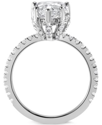 Certified Lab Grown Diamond Pear Halo Engagement Ring (3-3/8 ct. t.w.) in 14k Gold