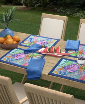 Shop J Queen New York Hanalei Table Linens Collection In Blue