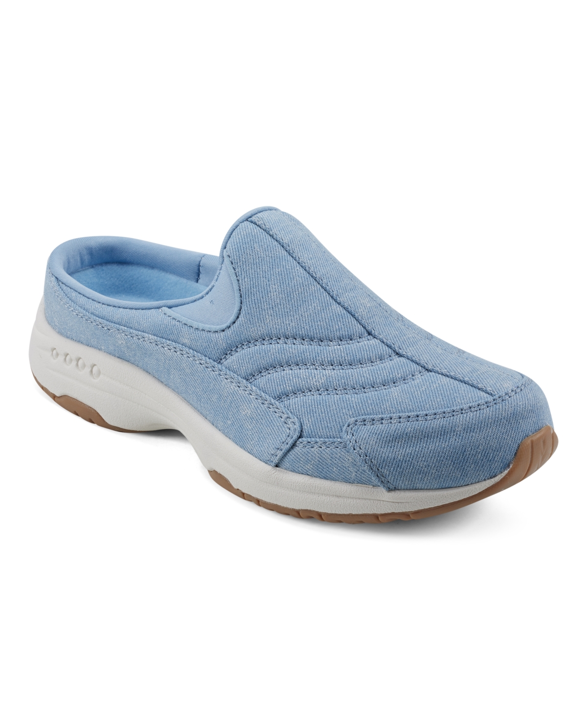 Easy Spirit Travel Time Mule In Medium Blue Denim - Textile
