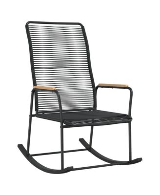 Patio Rocking Chair Black 23.2"x31.3"x40.9" PVC Rattan