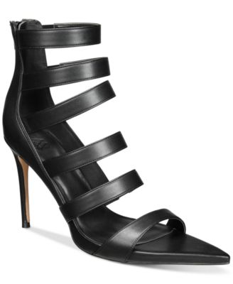 Black fashion strappy dress sandals