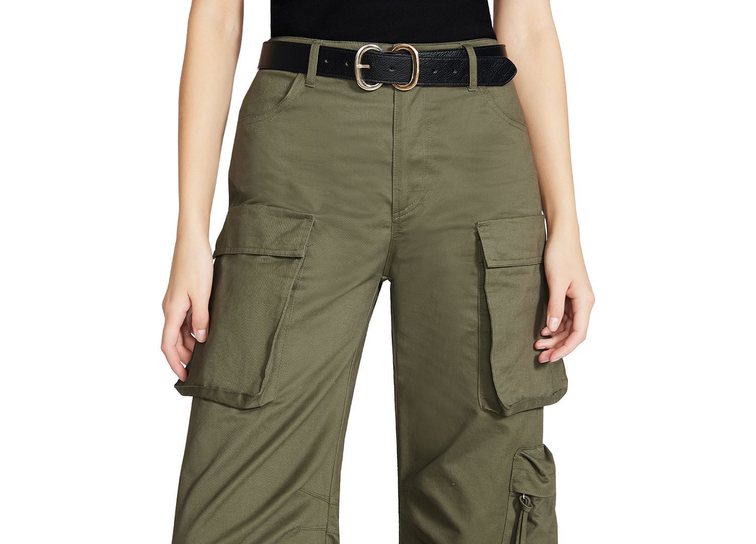 Women's Two-Tone Double Buckle Belt
