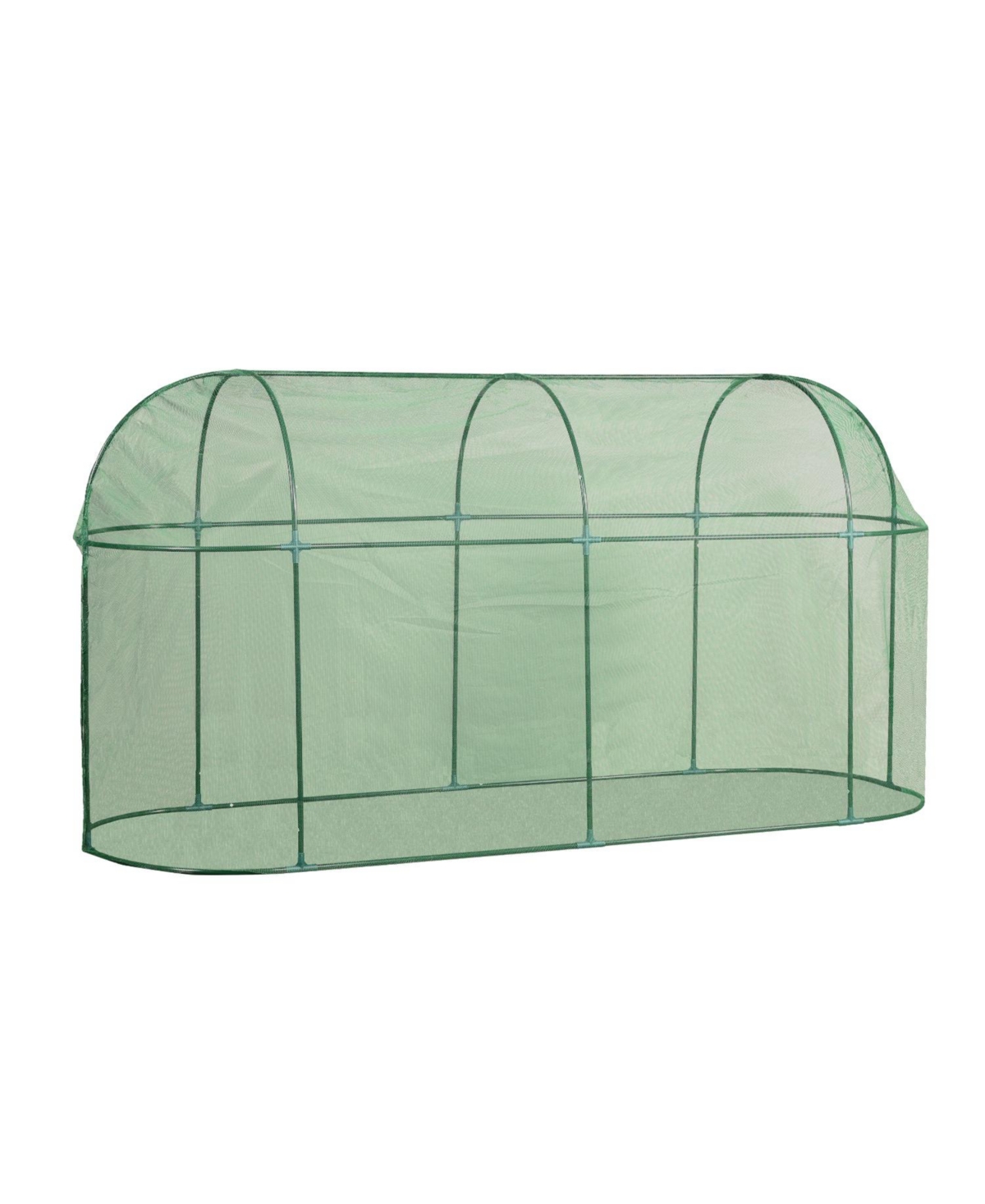Crop Cage Plant Protection Tent Netting Cover with Zippered Enclosure Door - Green