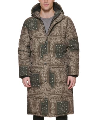 Men's Quilted Extra Long Parka Jacket