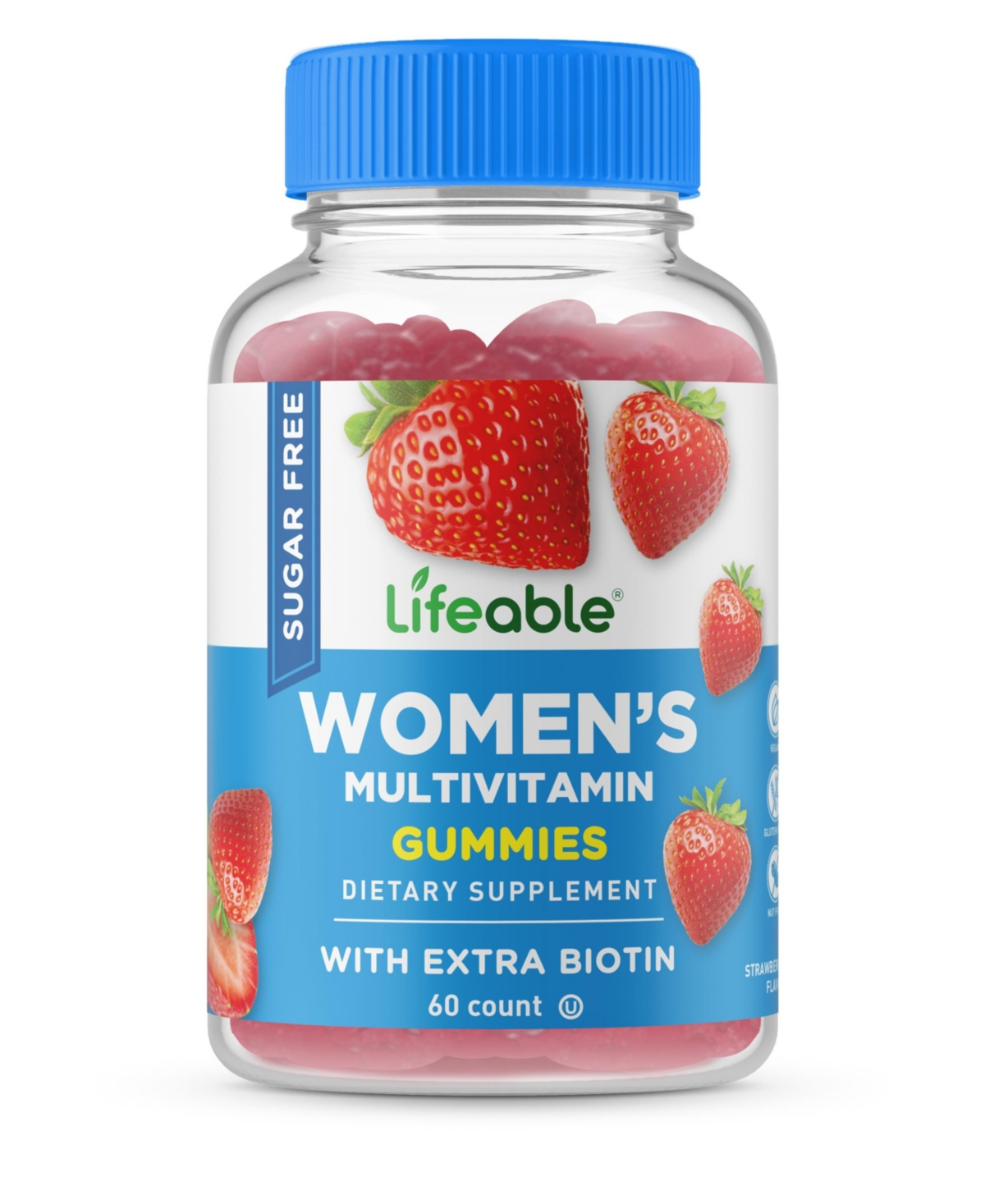 Sugar Free Multivitamin for Women Gummies - Immunity, Digestion, Bones, And Skin - Great Tasting, Dietary Supplement Vitamins - 60 Gummies