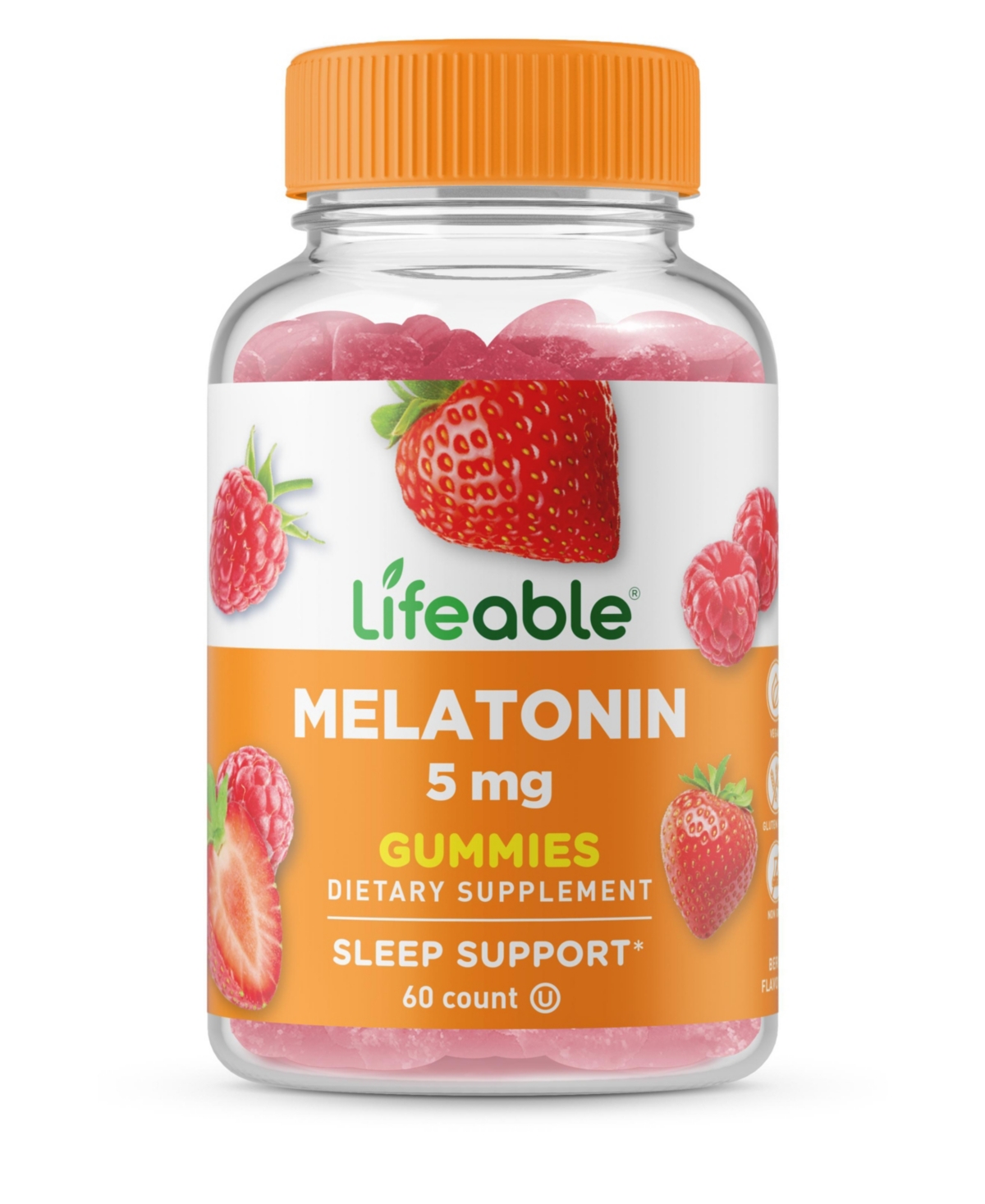 Melatonin 5 mg Gummies - Falling Asleep And Staying Asleep - Great Tasting Natural Flavor, Dietary Supplement Vitamins - 60 Gummies - Open Mi