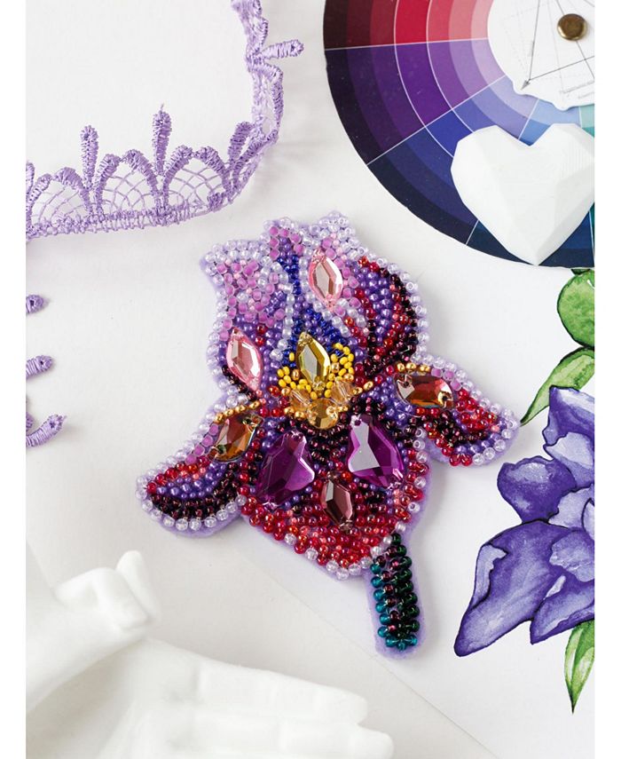 Abris Art Bead Embroidery Decoration Kit Amethyst iris Macy's