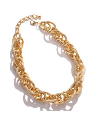 She's Spicy Mini Chain Link Necklace, Gold