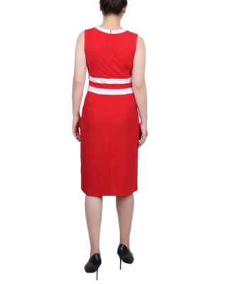 Women's Elbow Sleeve Colorblocked Dress, 2 Piece Set