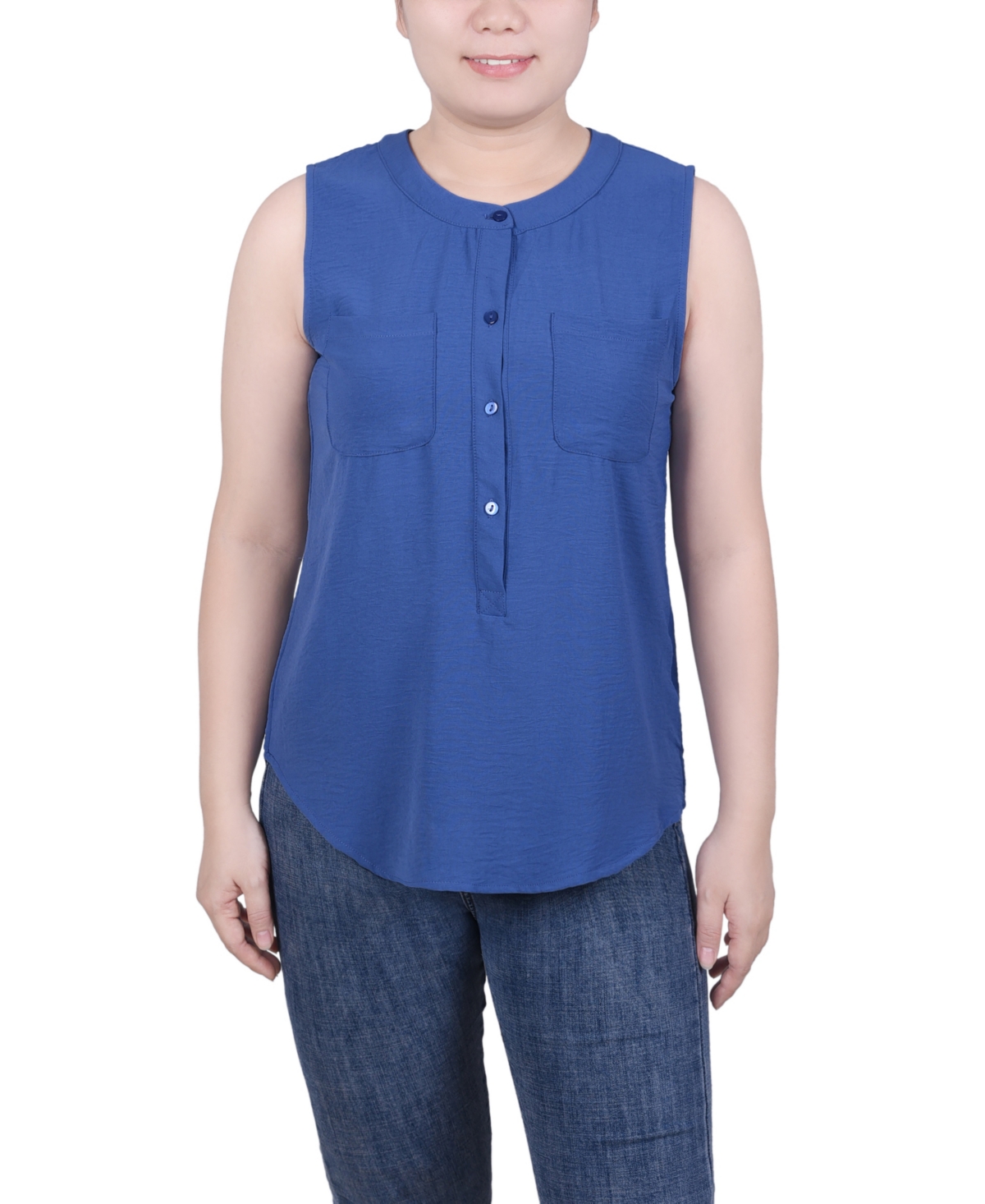 NY COLLECTION WOMEN'S SLEEVELESS AIR FLOW BLOUSE 