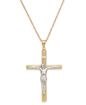 image of Men-s Crucifix Pendant in 10k Gold