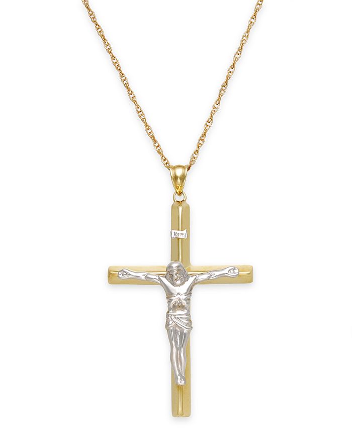 Macy's - Men's Crucifix Pendant in 14k Gold