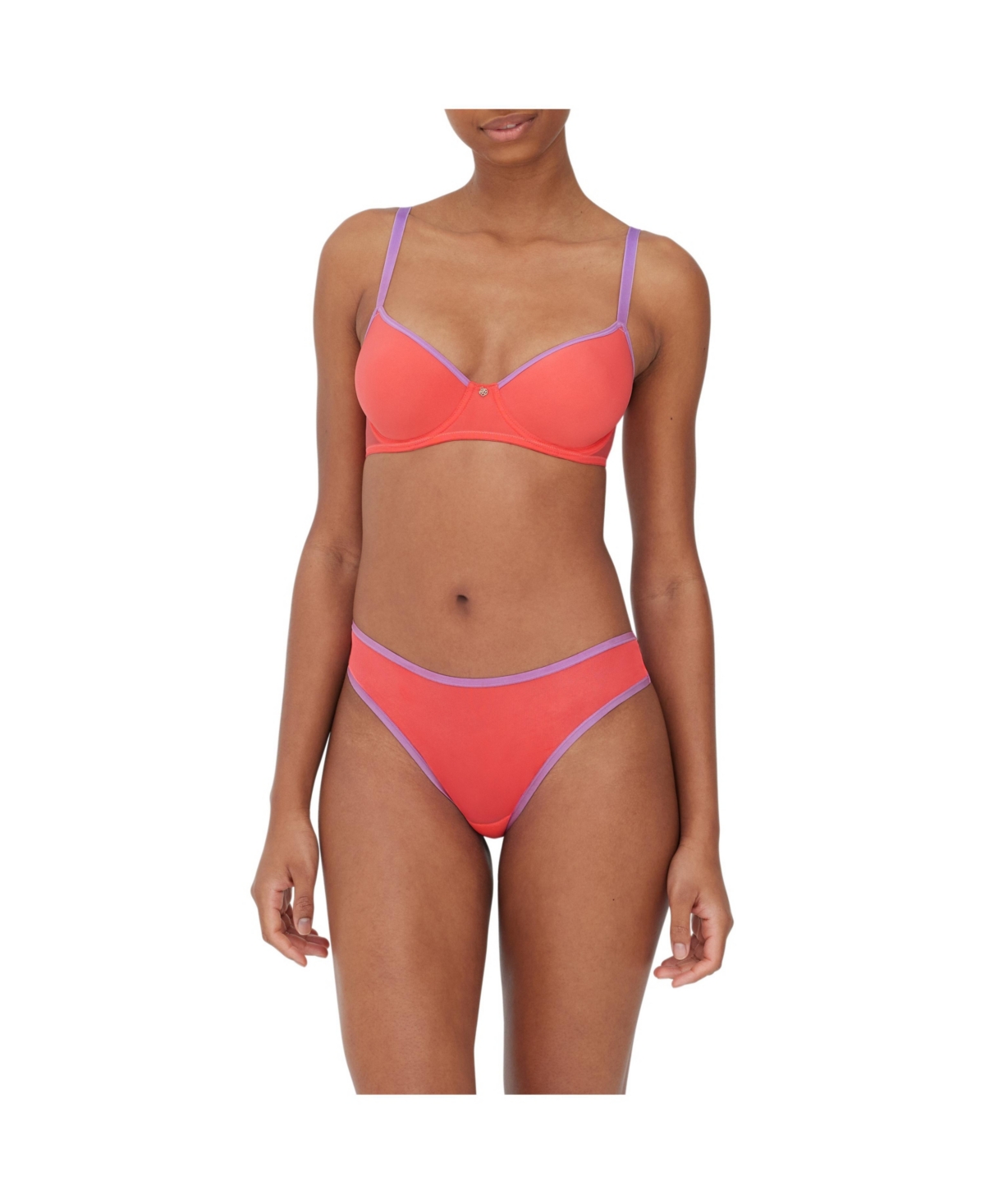 Women's Spellbound Mesh Thong -sheer lilac