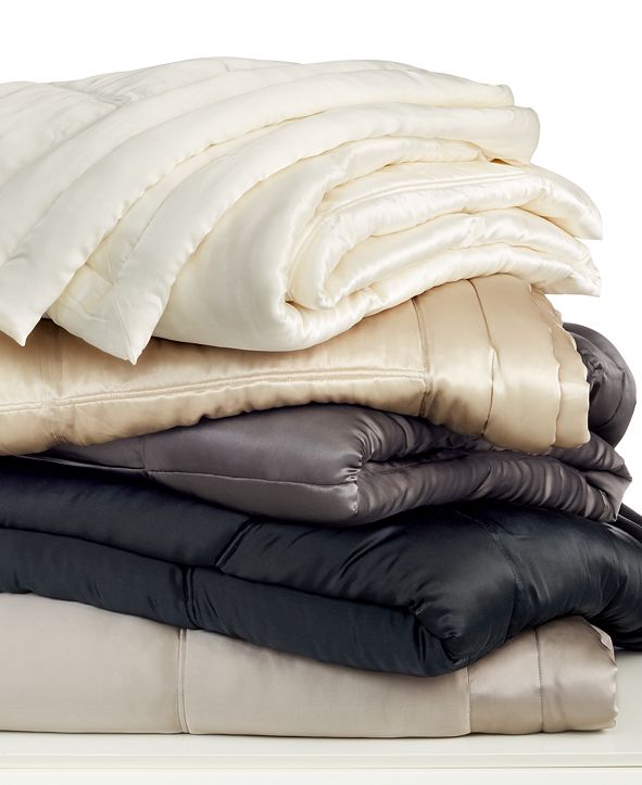 Donna Karan Home Reflection Silver Full/Queen Quilt ...