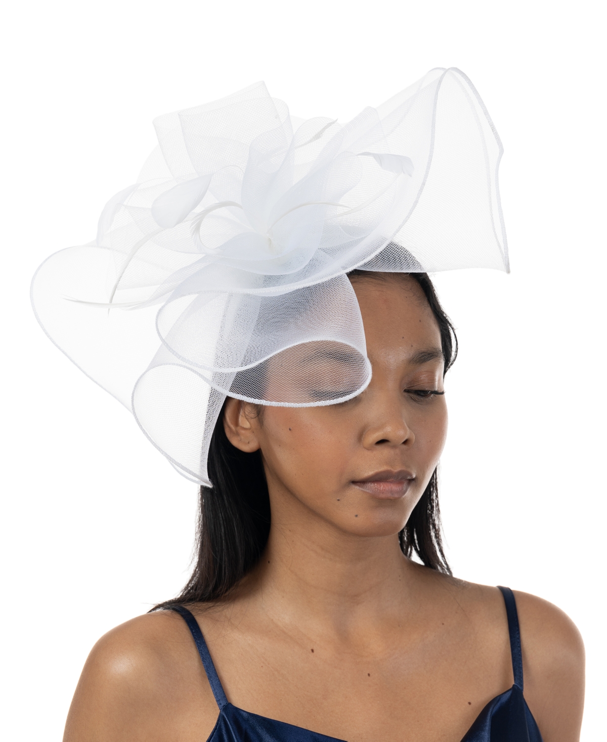 Shop Bellissima Millinery Collection Women's Extra Large Crinoline Fascinator In White