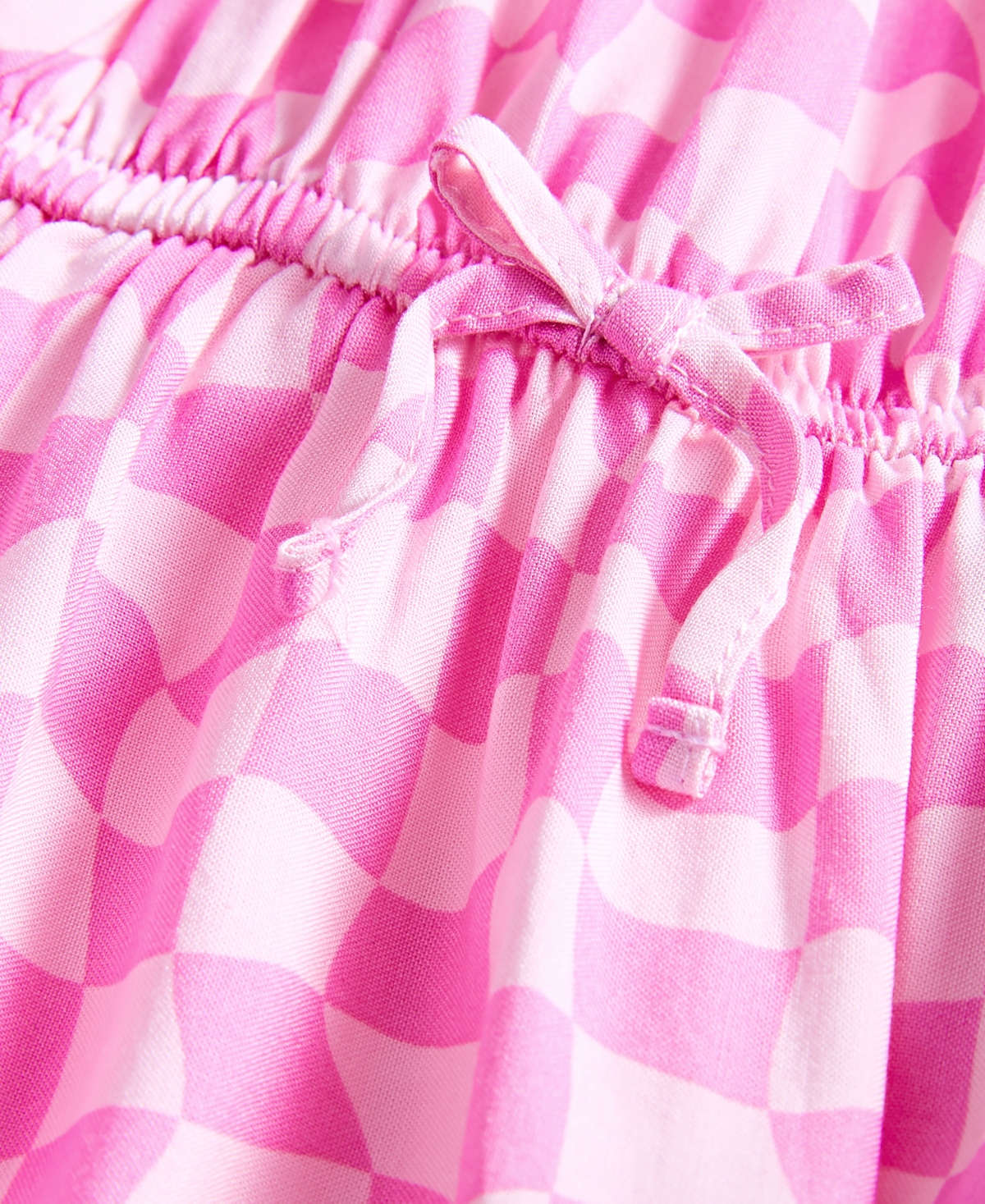 Shop Epic Threads Big Girls Checker-print Peasant Dress, Created For Macy's In Barely Pink