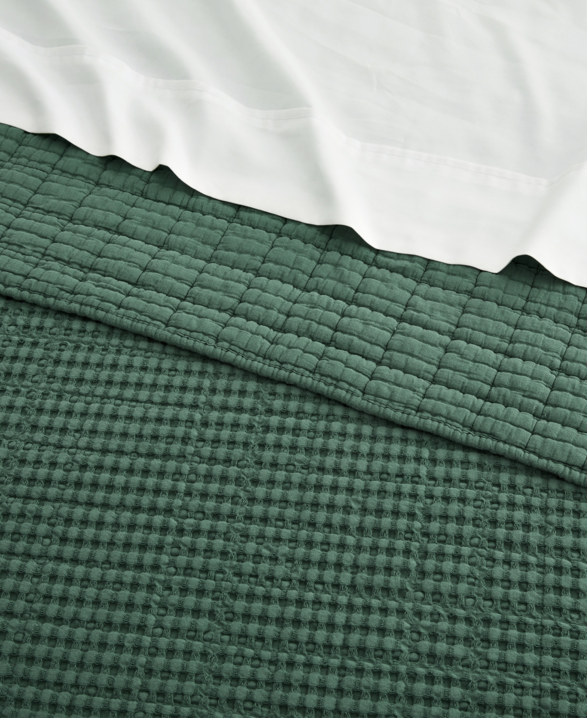 Shop Levtex Mills Waffle Textured 2-pc. Quilt Set, Twin/twin Xl In Green