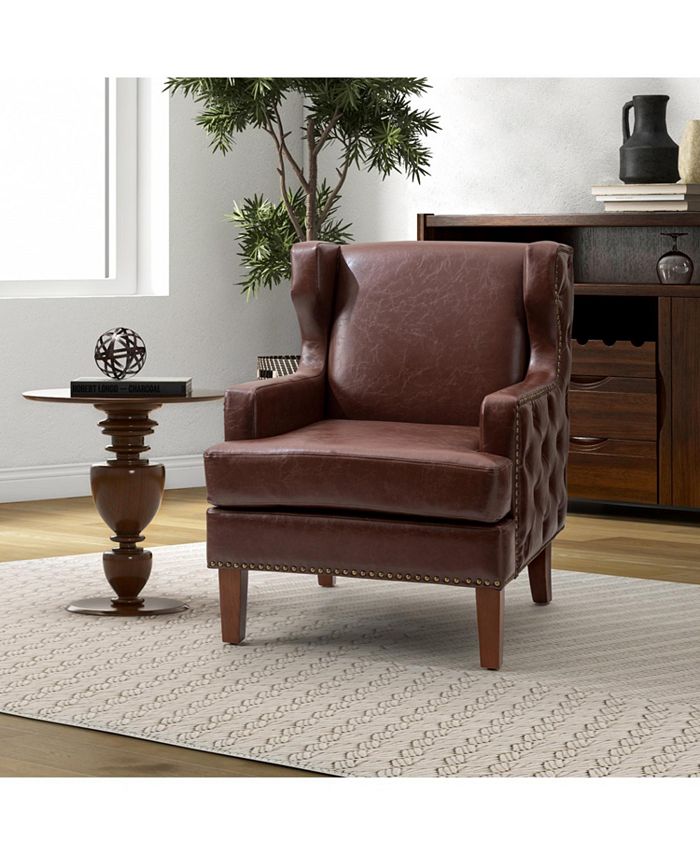 Hulala Home Faux Leather Chair for Home Office Bedroom Macy's